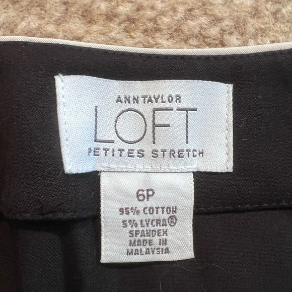 LOFT Black and Cream Mini Pencil Skirt for Work - Picture 2 of 4